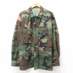XL/古着 長袖 ミリタリー ジャケット メンズ 90s コンバット ウッドランドカモ 緑 グリーン 迷彩 spe 25may12 中古 アウター フライト