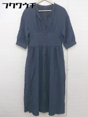 ◇ Simplicite シンプリシテェ 長袖 ロング ワンピース ネイビー レディース  【中古】 【1111220010508】