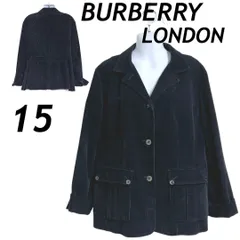 BURBERRY LONDON バーバリーロンドン レディース コーデュロイジャケット 15 テーラード 大きいサイズ ロゴボタン FC113-703-09 三陽商会 ネイビー系 (A31)★