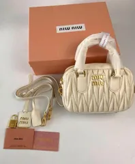 2024年最新】ミュウミュウ Miu Miu レザー トップハンドル 