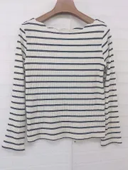 ◇ AG by aquagirl ボーダー 長袖 ニット カットソー サイズM ライトベージュ系 ブラック レディース P  【1212150009362】