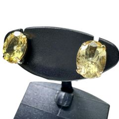 イエローベリル ピアス K18ゴールド 18金  0.9g レディース 【中古】【真子質店】【NN】