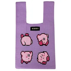 【新品】星のカービィ ニットトートバッグ カービィ ニットバッグ ハンドバッグ トートバッグ エコバッグ ゲームキャラクター パープル