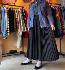 Liz claiborne プリーツ　ロングスカート　ポリエステル　ブラック　フォーマル　オケージョン