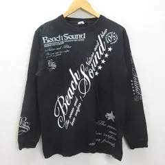 G■ビーチサウンド/Beach Sound ロンT/カットソー コットン【M】黒/men's/110【中古】のサムネイル