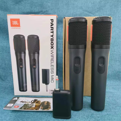 JBL PartyBox Wireless Mic 2本セット/2.4GHz 無線方式デジタル/単一指向性ダイナミックマイク/有効距離最大30m/ブラック JBLPBWIRELESSMIC