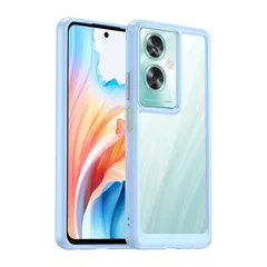 OPPO A79 5G ケース『AFINER』新型 軽量 超薄型 TPU+PC 透明 カバー OPPO A79 5G 専用 耐衝撃 衝撃吸収 指紋防止 擦り傷防止 レンズ保護 着脱簡単（ダークブルー）