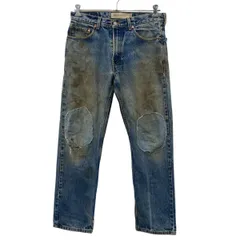 Levi's 505 デニムパンツ W33 インディゴブルー リーバイス ジップアップ レギュラーフィット メキシコ製 コットン100% 2509-558
