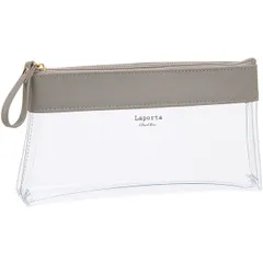 （まとめ買い）セキセイ ラポルタ クリアケース クリアクリア ペンサイズ ライトグレー LA-6336-61 【5個セット】