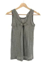 Yohji Yamamoto FEMME ヨウジヤマモト ファム 08SS フロント装飾 タンクトップ グレー 2のサムネイル