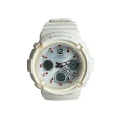 美品 稼働品 CASIO BABY-G カシオ ベビージー 電波ソーラー ラバーバンド アナデジ 腕時計 ウォッチ BGA-2800 ホワイト レディース 古着 中古 USED