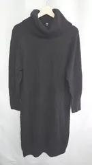◇ UNIQLO ユニクロ ニット素材 長袖 マキシ ニットワンピース サイズＭ ブラック系 レディース E  【1408060054503】