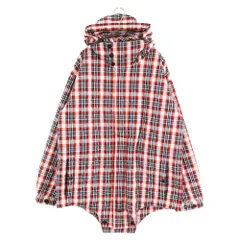 BURBERRY (バーバリー) タータンナイロンツイルキルティングジャケット 中綿入りフーデッドパーカー レッド 4565605のサムネイル
