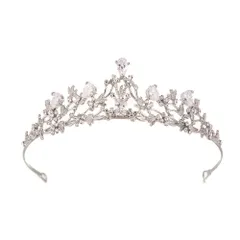 YINKE ティアラ 王冠 ヘアアクセサリー パール ティアラ 誕生日 卒業式 ページェント 写真撮影 ウエディングドレスアクセサリー 女性の髪飾り 結婚式 子供＆大人用 (スタイル1)