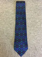美品！格安！グッチ ホースビット柄 総柄 100%シルク ネクタイ