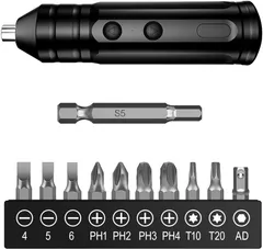 電動ドライバー 小型 11本ビット 手動兼用 磁気ビット付き USB充電式 充電ドライバー ペン型 人間工学設計