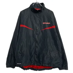 Ｈolloway ジャケット M ブラック レッド ジップアップ モックネック ワンポイント 刺繍 スポーティー 古着卸 アメリカ仕入 a703-5788