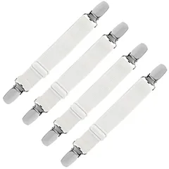 アイロン台カバークリップ 4本入 白 シーツ固定 滑り止め ズレ防止クリップ 布団 シーツ ソファー 調節可能 布団クリップ シーツ クリップ ズレ防止 ズレ防止 ベッドシーツクリップ LIHAO