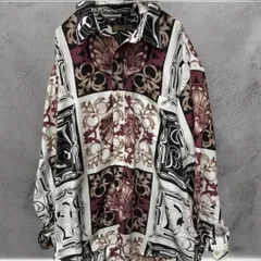 ヴィンテージ　レトロ　古着　シャツ　長袖シャツ　柄シャツ　BROS メンズ　派手　一点物