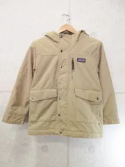 patagonia パタゴニア キッズアウター 裏ボア ナイロンジャケット XS 5-6サイズ 68460FA13 ベージュ