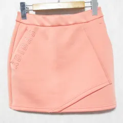 美品 23SS adidas アディダス ダンボールニット ラップスカート ゴルフウェア HY0861 M ピンク レディース 古着 中古 USED