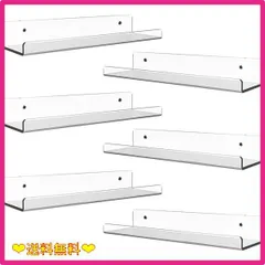 ★スタッフおすすめ★18*4.3ｃｍ Dezzer ウォールシェルフ 6個セット 飾り棚 雑貨置き スペース拡張 クリアオシャレな壁掛けラック ウォール収納ラック アクリル壁掛け棚 壁飾り棚 収納ラック 浴室ラック キッチン収納ラック （18*4.3ｃｍ）