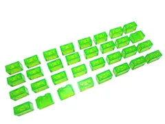 レゴ★未使用！黄緑色の１×２クリア基本パーツ３２点セット