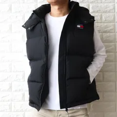ダウンベスト メンズ トミージーンズ ロゴ オーバーサイズ ブラック TOMMY JEANS DW0DW14290