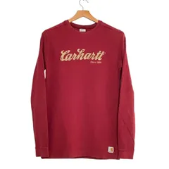 【Carhartt】ロンT｜レディースM相当｜レッド｜ストリートデザイン｜古着｜長袖Tシャツ コットン100％