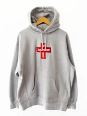 シュプリーム SUPREME 20AW Cross Box Logo Hooded Sweatshirt クロス ボックス ロゴ パーカー L グレー ブランド古着ベクトル 中古☆AA★250901 