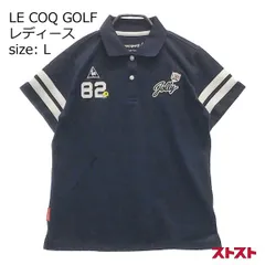LE COQ GOLF ルコックゴルフ 半袖ポロシャツ ネイビー系 L [240001981261]#