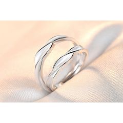 ペアリング ストーン シンプル プレゼント おしゃれ 高級 シルバー#8