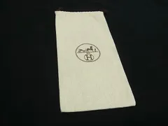 ■美品■ HERMES エルメス 約16.5cm×約35cm キャンバス ヘリンボーン 巾着型 保存袋 ライトベージュ系 DK6600