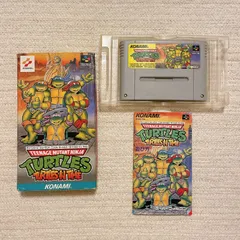 【動作未確認】SFC タートルズ イン タイム 箱・説明書付き タートルズ スーファミ ジャンク品