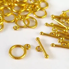 ゴールドのマンテル 【 30個 / 10mm 前後 】 マンテル 留め具 ブレスレット マンテル 留め具 ハンドメイド ブレスレット ネックレス アクセサリー作り
