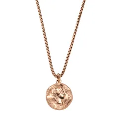 【ピンクゴールド × ロング】[Cream dot. クリームドット公式] ネックレス レディースステンレス製 ロング 金属アレルギー 2タイプ つけっぱなし サージカルステンレス ショート コイン 歪み 変形 チェーン 大人