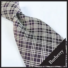 ✱Burberry（バーバリー）✱美品 ネクタイ シルク100% 格子柄 エンジ ワインレッド ボルドー【イタリア製】メンズ ビジネス スーツ 紳士服 ハイブランド 高級 ジャガード 織 総柄 ギフト パーティー 冠婚葬祭