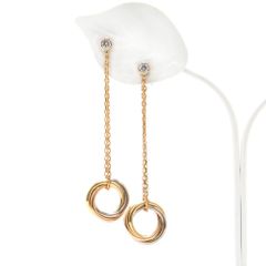 中古 美品 】新品仕上げ済 Cartier カルティエ ピアス K18 TRINITY