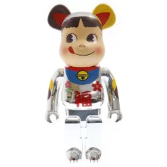 MEDICOM TOY (メディコムトイ) BE@RBRICK 招き猫 ペコちゃん 福 銀メッキ 1000% ベアブリック フィギュア 人形 シルバーのサムネイル