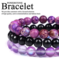 【お買い得3個セット】ブレスレット メンズ レディース 天然石 パワーストーン オニキス NEK 8mm アクセサリー 3連 プレゼント ギフト 厄除け 運気 アップ 7986719 (9)