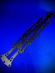 特注シルバー仕様　ヨコモ YD-2R用ナローメインシャーシ　蕨山Carbon YD-2R艶消しCG製ナローメインシャーシセット [Y2-002RXVA