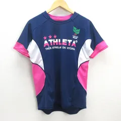 G■アスレタ/ATHLETA Tシャツ/フットサル トレーニングウエア【M】紺/men's/18【中古】■