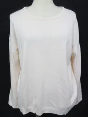 【送料無料】【美品】アースミュージックアンドエコロジー 大人可愛い 長袖セーターリボンモチーフ ピンク Fサイズ■L19584AWS19-180809-10(（4）5/31