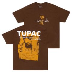 2PAC OVERSIZED Tシャツ【BROWN】(TUPAC 服 大きいサイズ 半袖 TEE S/S ショートスリーブ オーバーサイズ ビッグサイズ ウエストコースト WEST SIDE ヒップホップ HIP HOP)