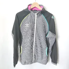 ◇ UMBRO アンブロ ギンガムチェック 長袖 パーカー サイズL ブラック系 レディース E  【1406050063603】のサムネイル