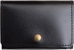 ミニ財布 財布 メンズ コンパクト 【雑誌掲載】 小さい財布 コンパクト財布 本革 1 (ブラック)