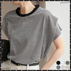 ショルダータックTシャツ レディース半袖ボーダー柄トップス プルオーバーラウンドネック フレンチ袖 肩タック カットソー シンプルカジュアル通勤通学クルーネックお洒落白黒tシャツ 肌触り良い柔らかい 着やせ夏服トップス