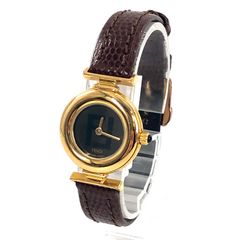 FENDI フェンディ 320L QZ/GP ブラック文字盤 レディース腕時計 箱付き 稼動品【OE-921】
