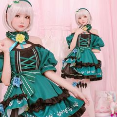 Malymoon パフスリーブ麻雀チャイナ グリーン 緑 - メルカリ
