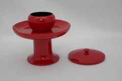 【仏具】茶台 朱塗 木製 5号【送料込み】